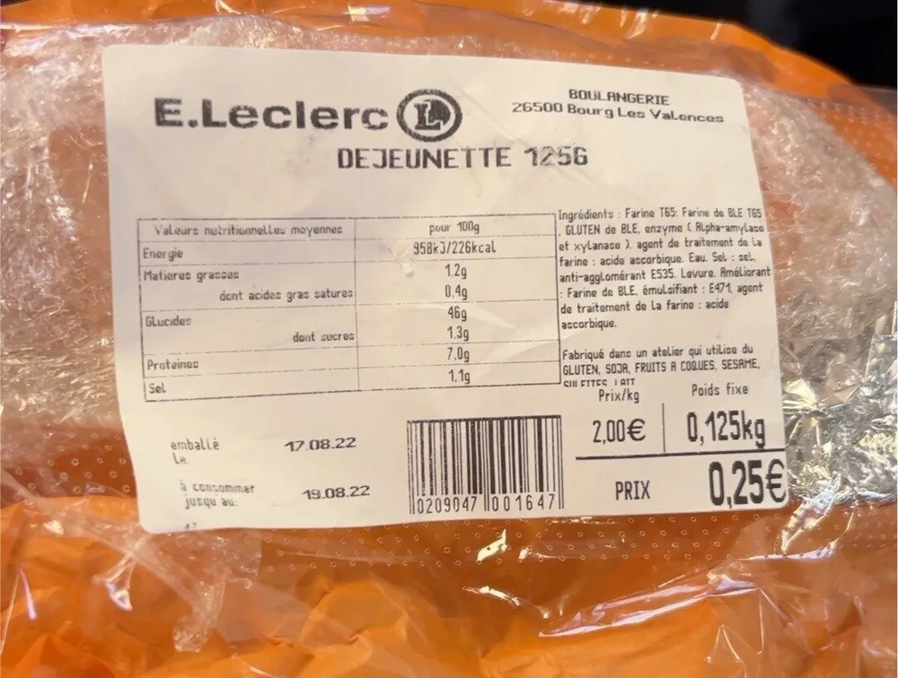 Dejeunette 125G