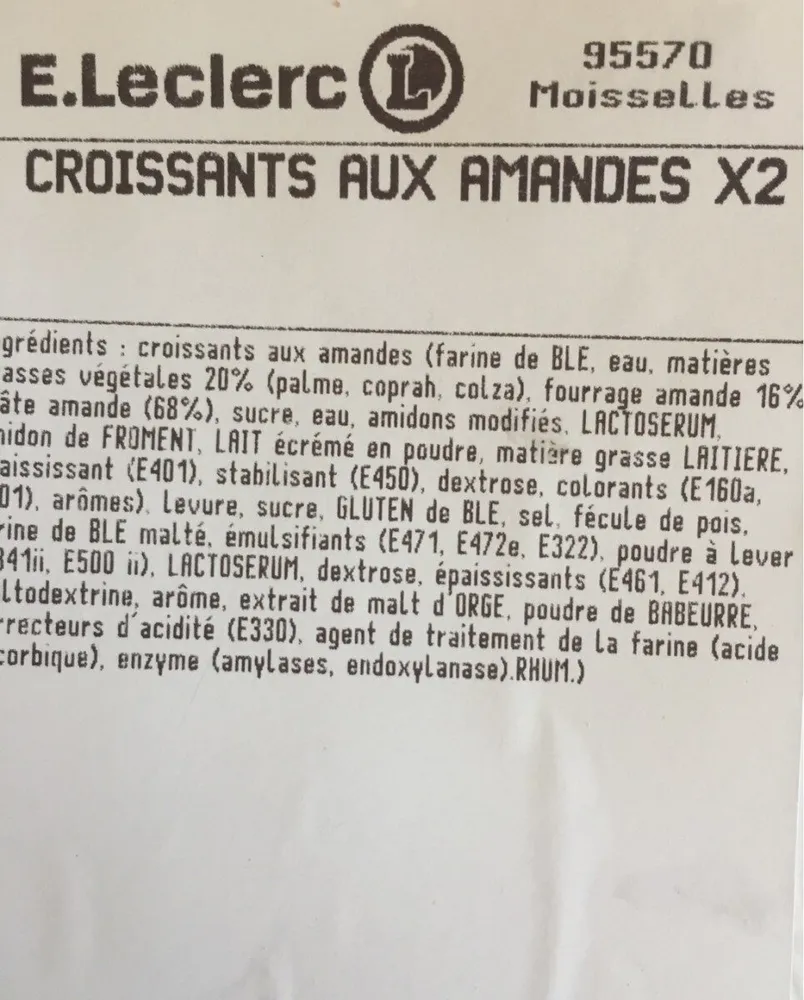Croissant au amandes