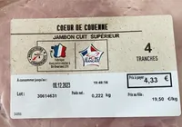 Jambon cuit supérieur
