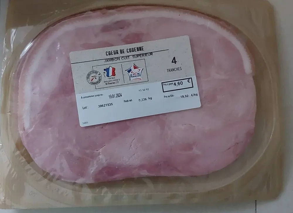 Coeur de couenne - jambon cuit superieur