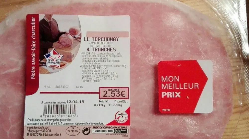 Jambon cuit le torchonay
