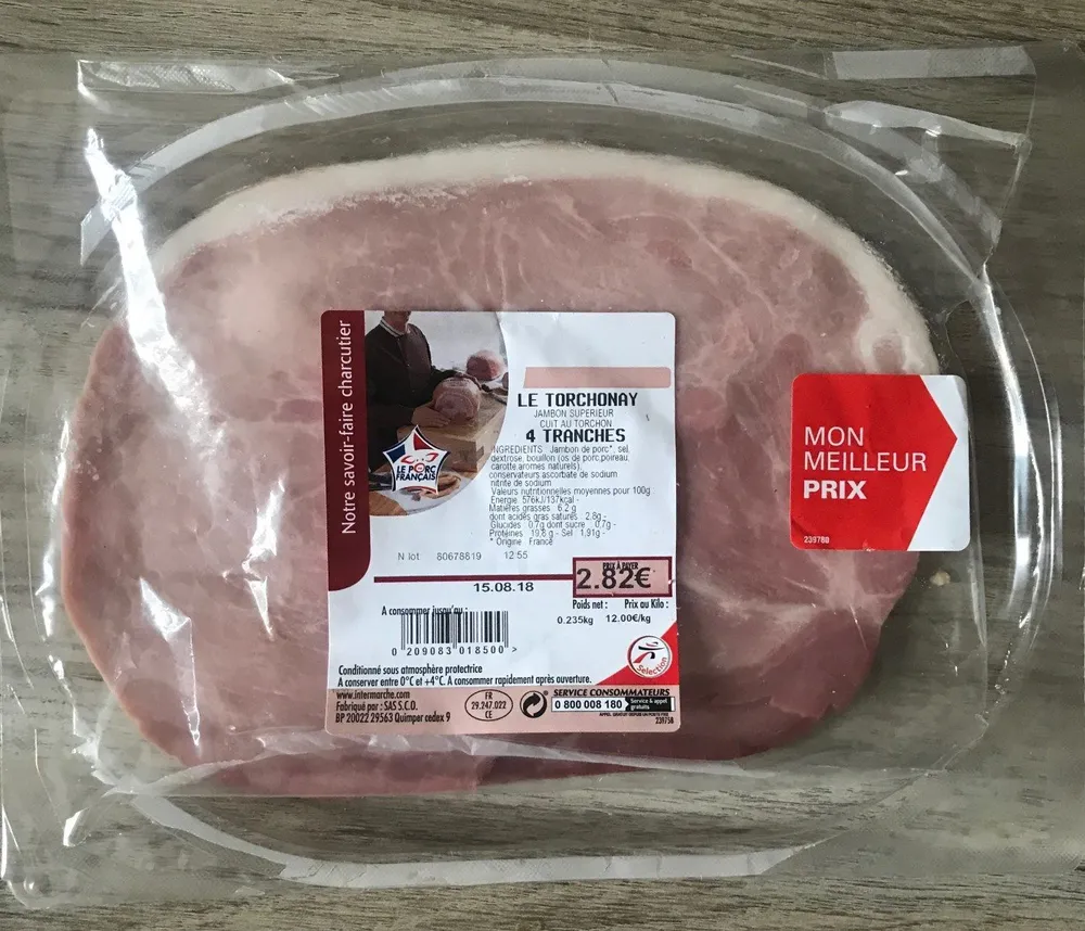 Jambon superieur cuit au torchon