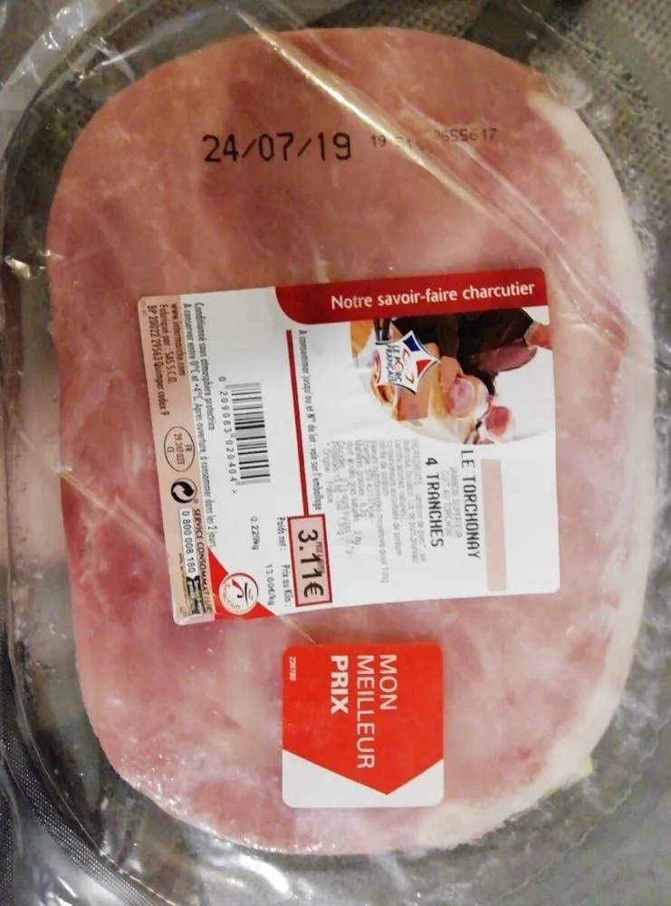 4 tranches jambon cuit