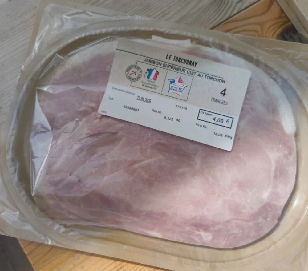 Jambon Supérieur Cuit Au Torchon