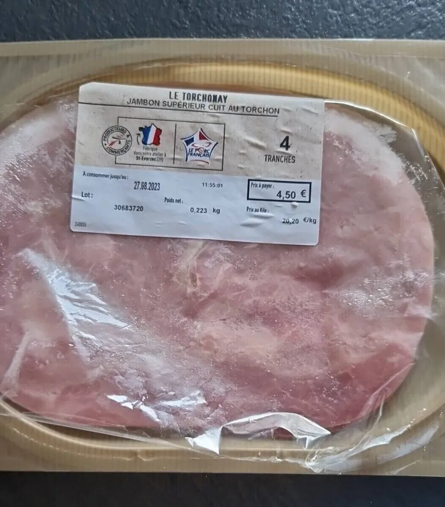 Jambon supérieur cuit au torchon