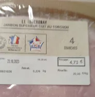 Jambon supérieur cuit au torchon