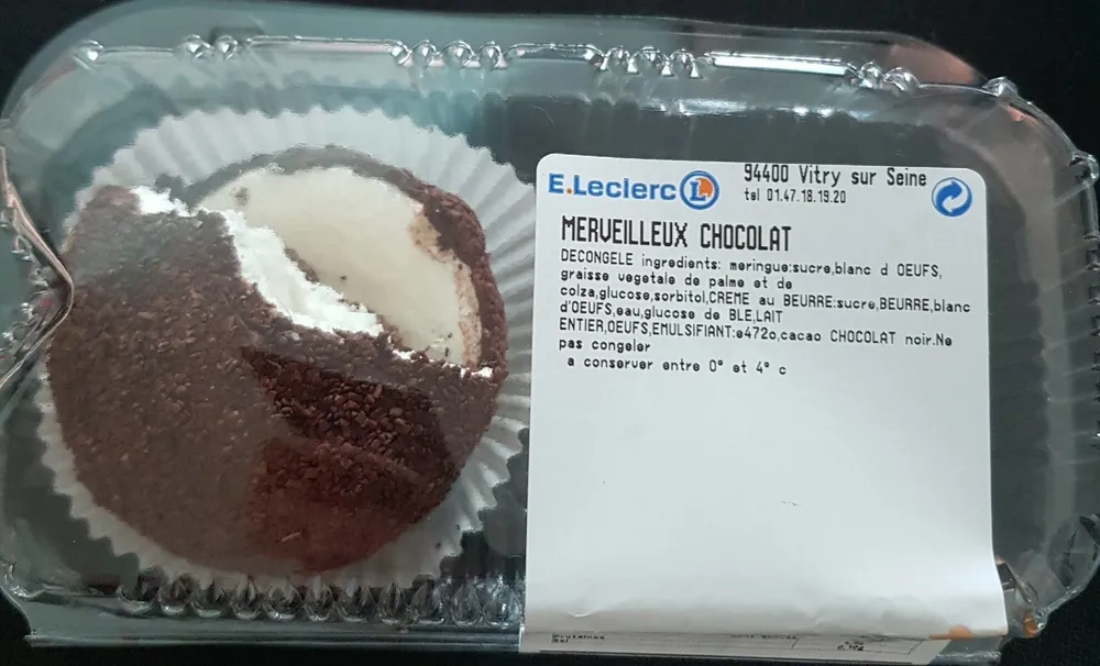 Merveilleux chocolat Leclerc