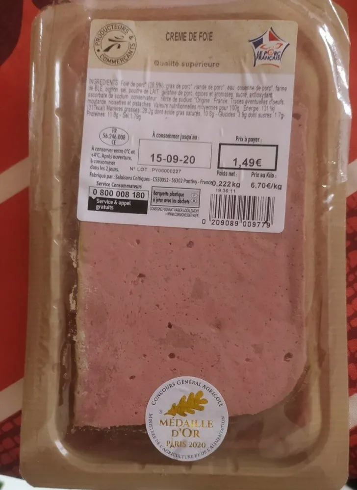 Crème de foie
