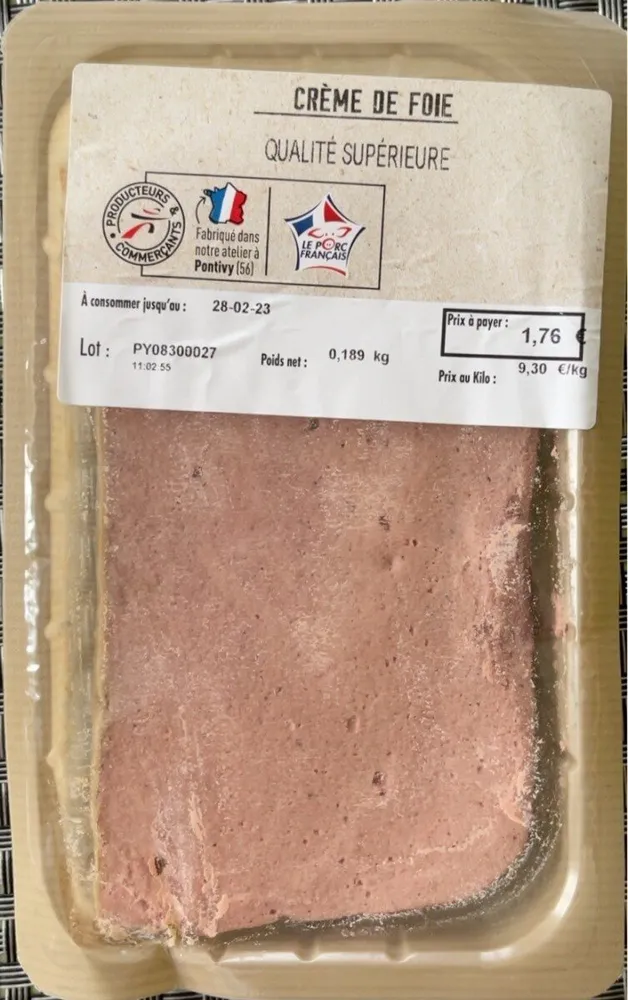 Crème de foie «qualité supérieure »