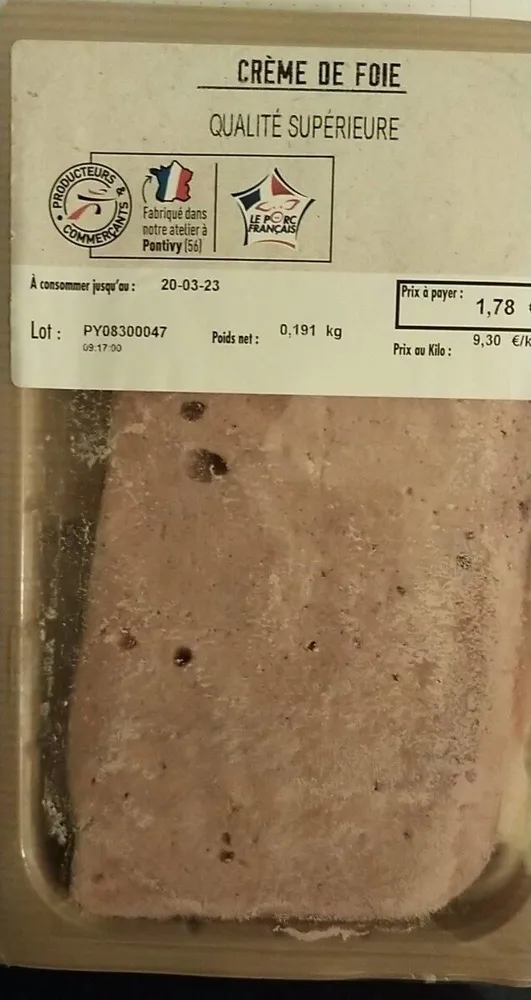 Crème de foie