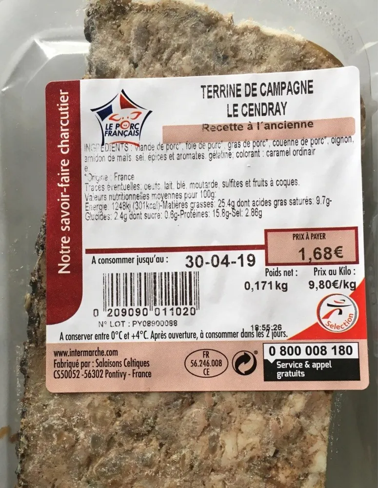 Terrinede campagne le cendray