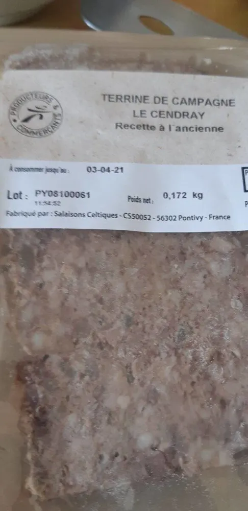 Terrine de campagne le cendray
