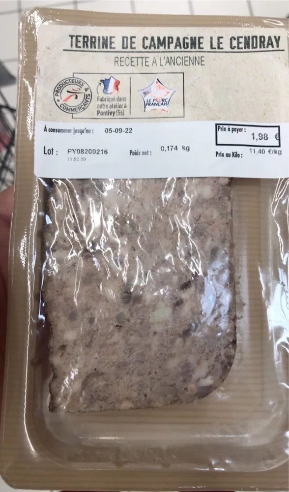 Terrine de campagne le cendray