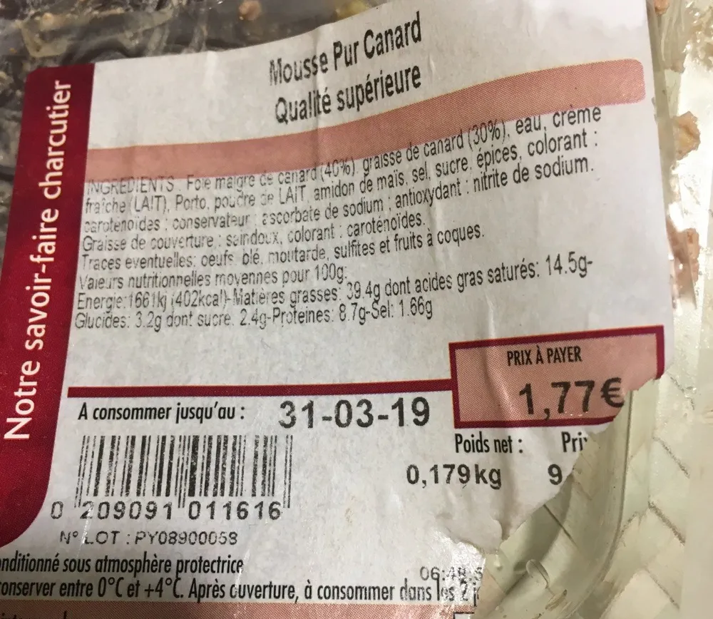 Mousse pur canard