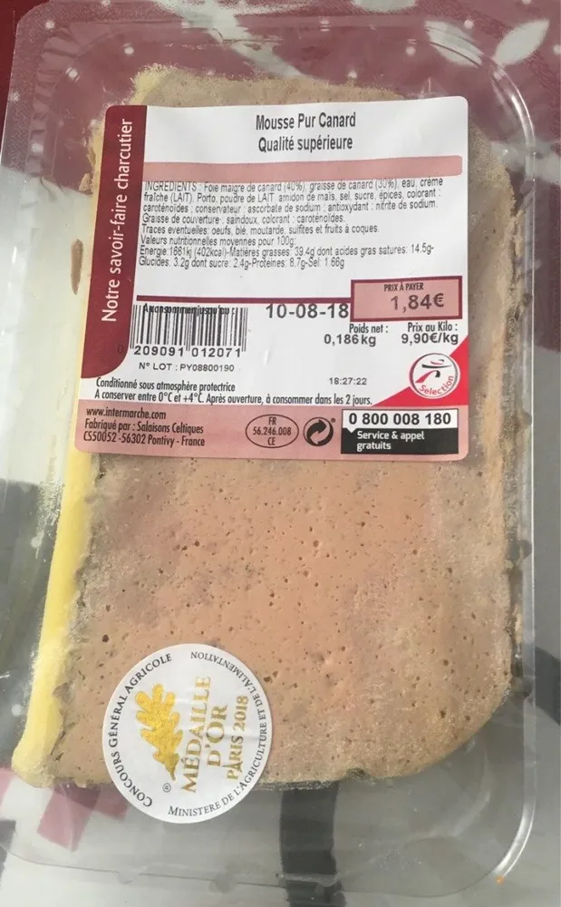 Mousse pur canard qualite superieur