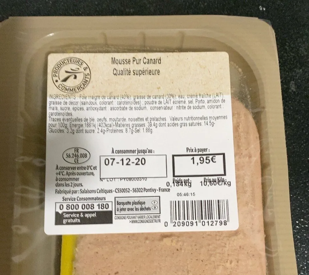 Mousse pur canard