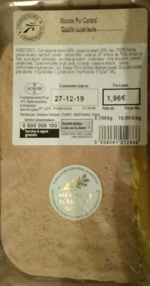 Mousse pure canard