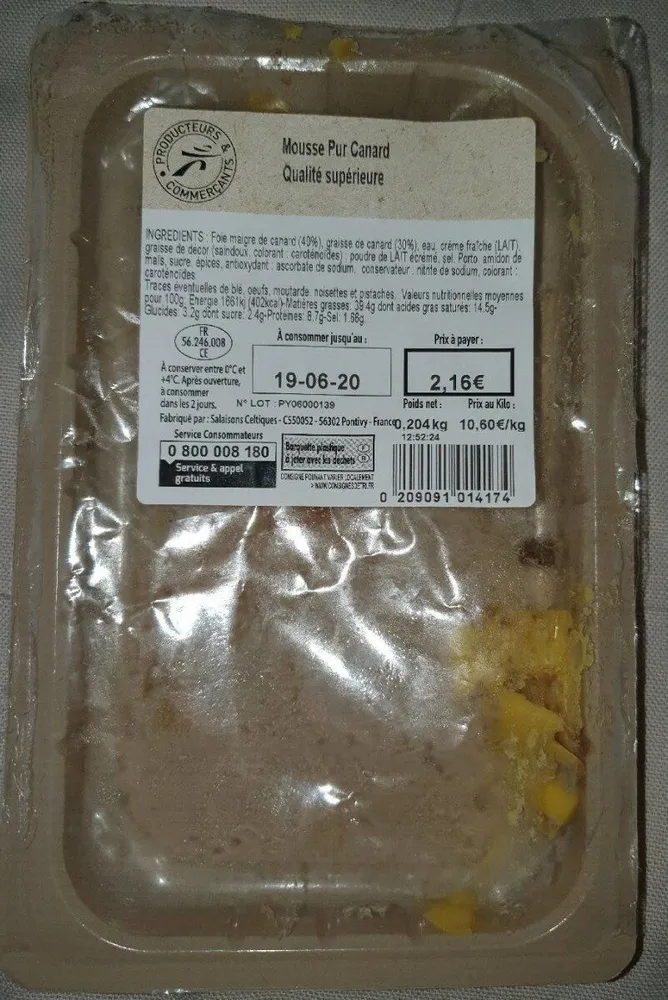 Mousse Pur Canard Qualité supérieur