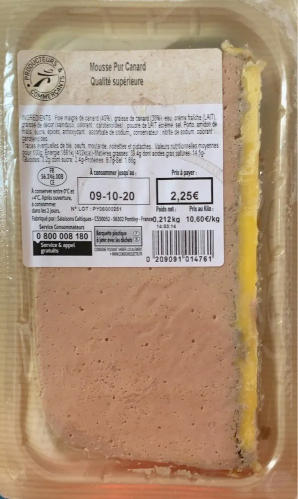 Mousse pur canard qualité supérieure