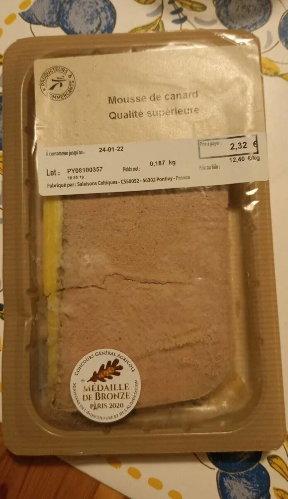 Mousse de canard qualité supérieure