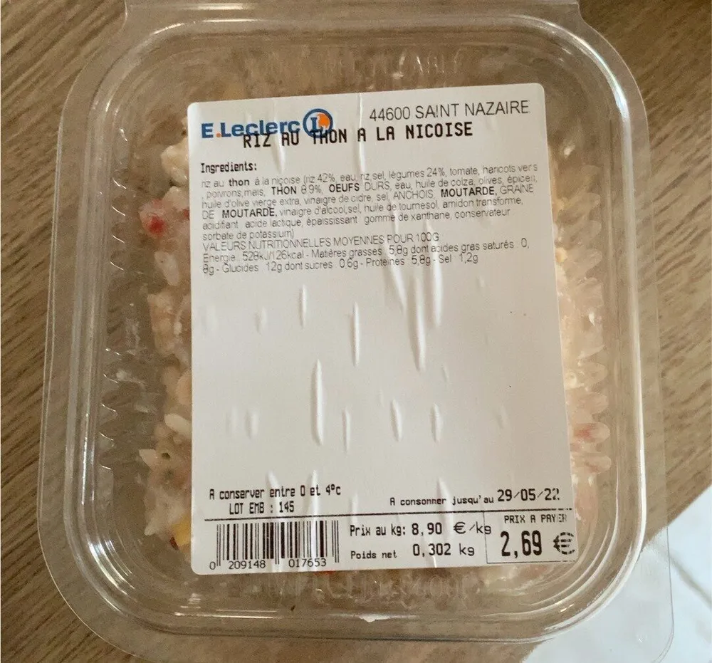 Riz au thon a la niçoise