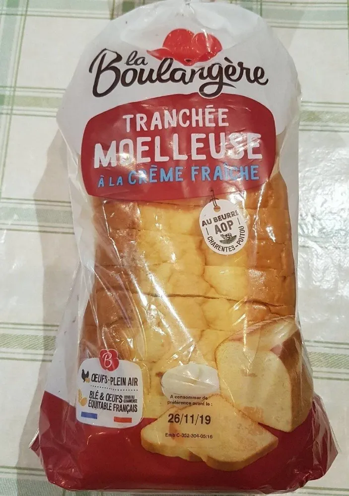Tranchée moelleuse à la crème fraîche