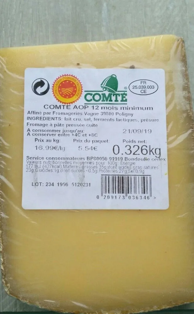 Comté AOP 12 mois minimum