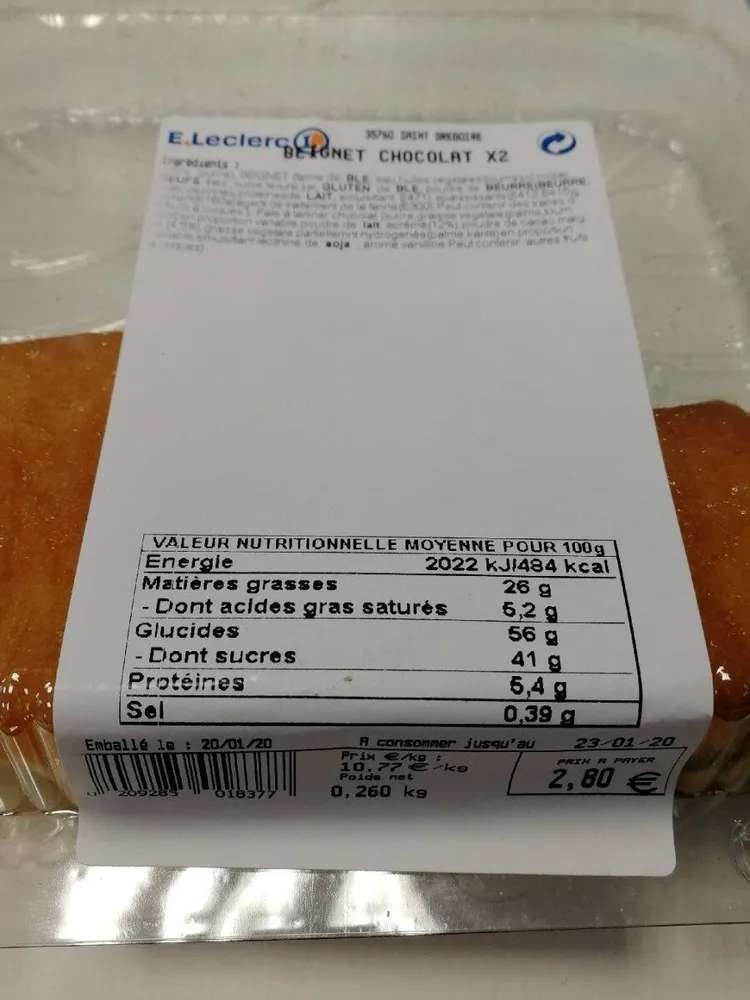 Beignet chocolat
