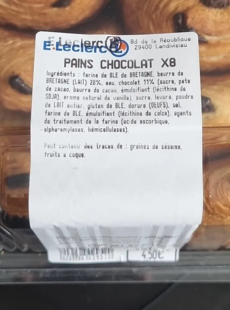 Pain au Chocolat E.Leclerc