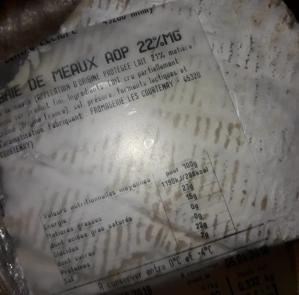 BRIE DE MEAUX AOP 22% MG