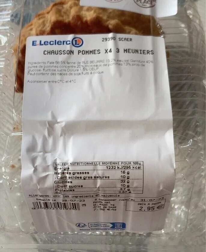Chausson pommes 3 meuniers