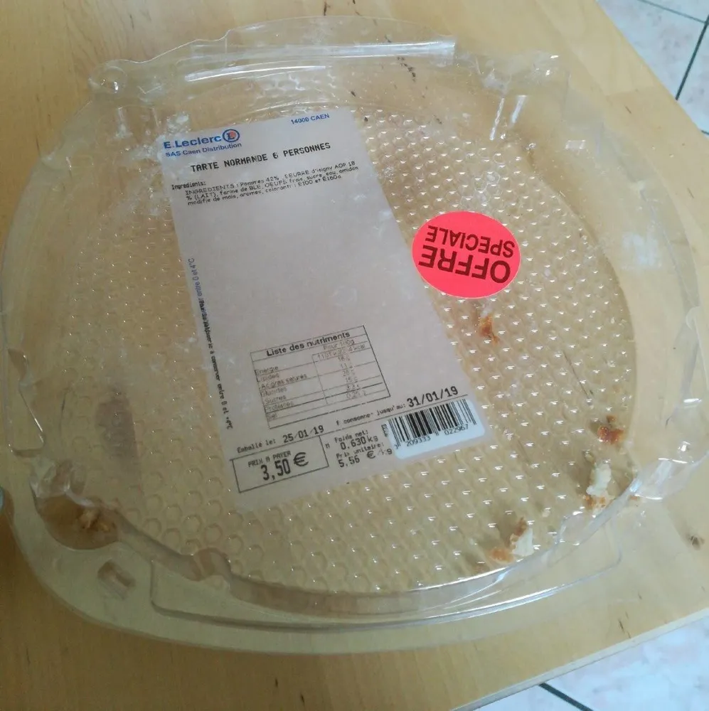 Tarte normande 6 personnes