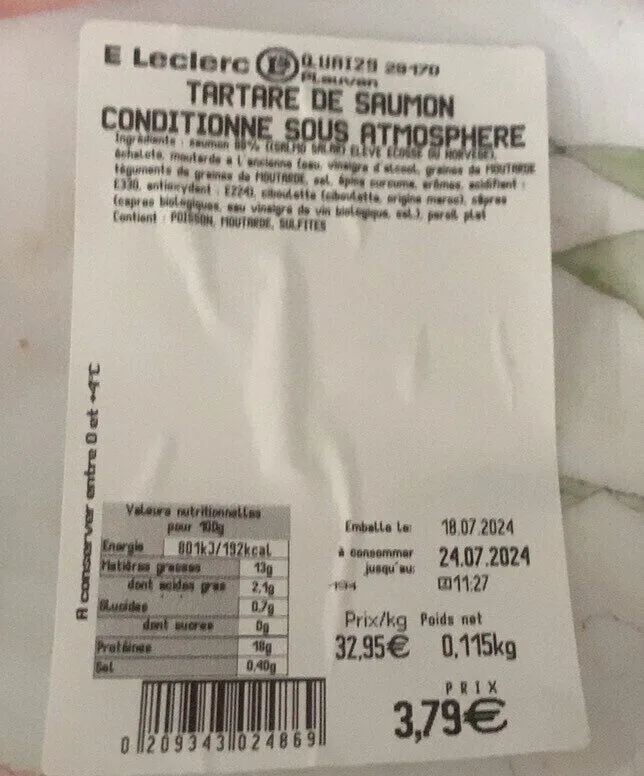 Tartare saumon