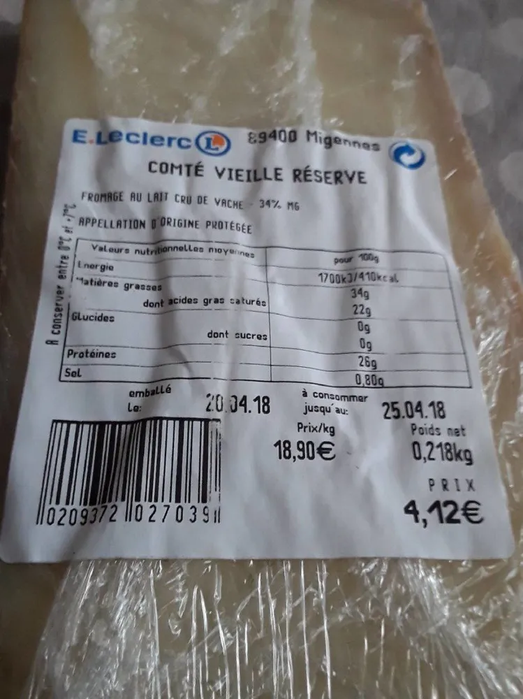 Comté vieille réserve