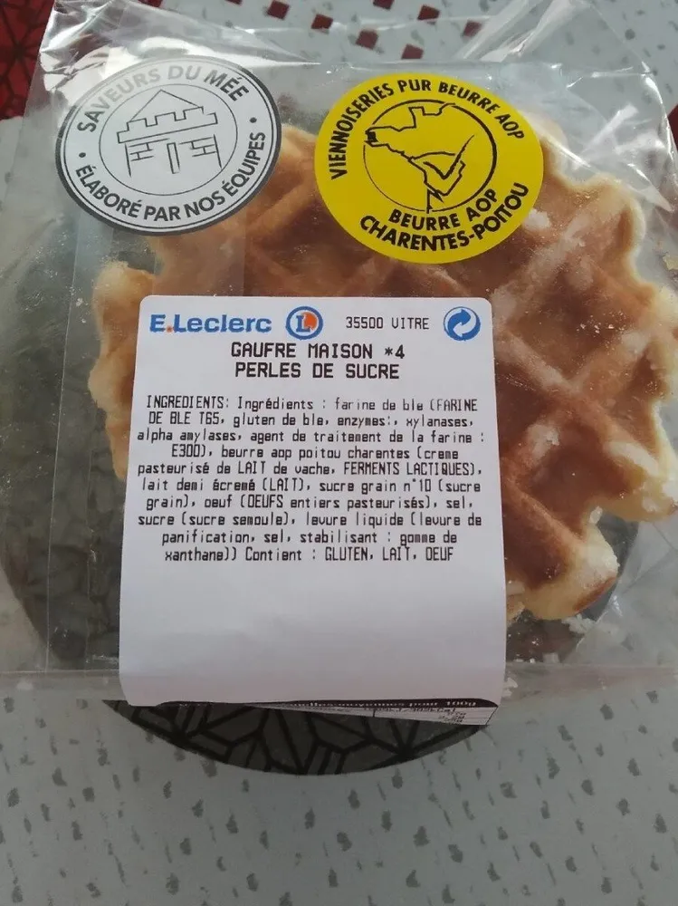 Gaufre maison perles de sucre