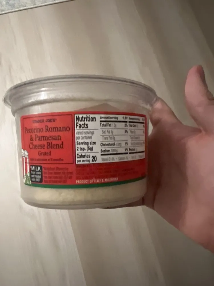Parmesan & Romano Grated Cheese Blend (pasteurized)