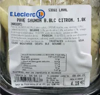 Pave saumon Sauce blanche citron