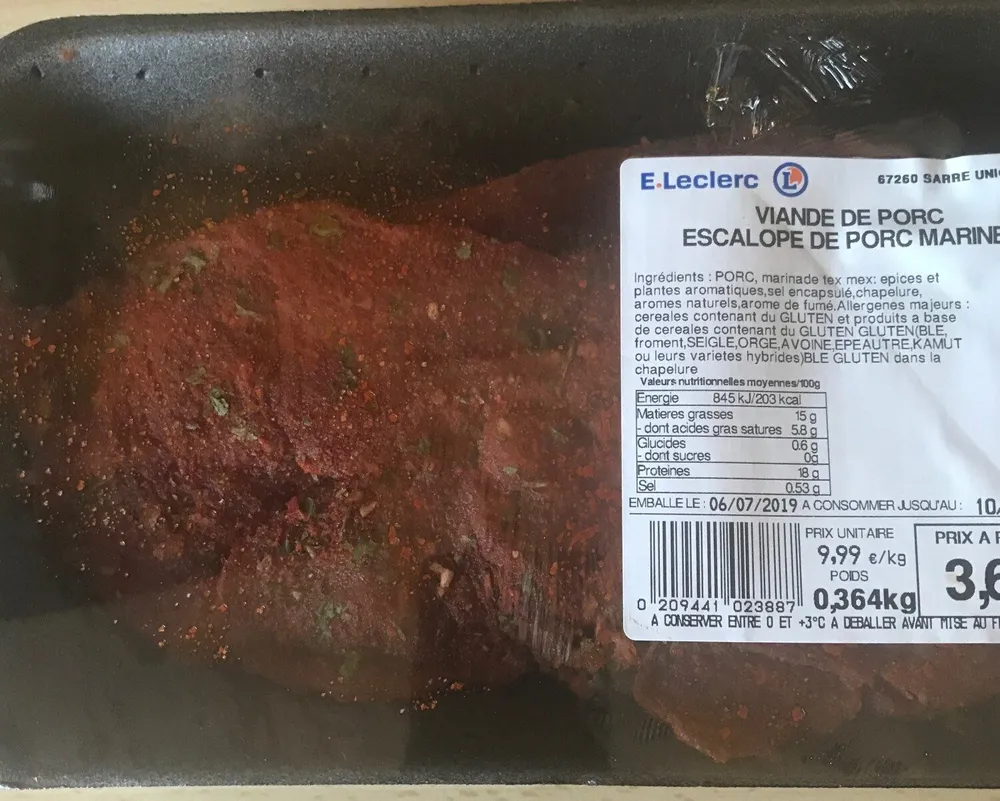 Escalope de porc