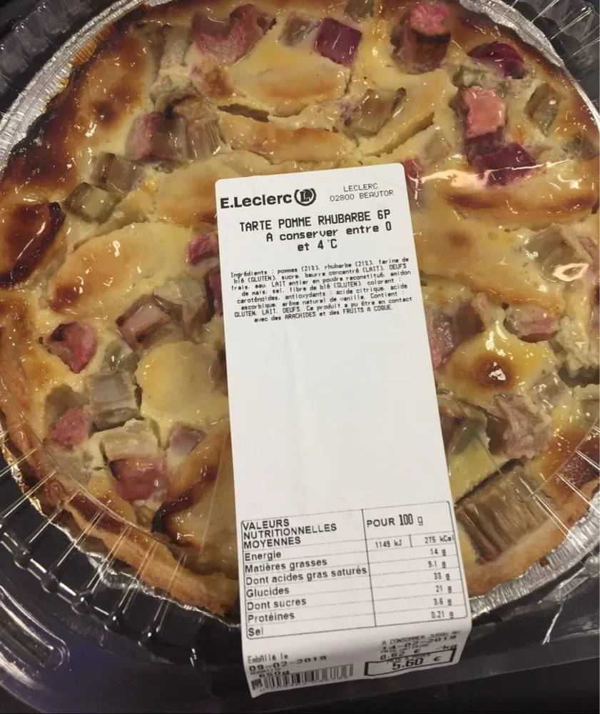 Tarte au pomme rhubarbe