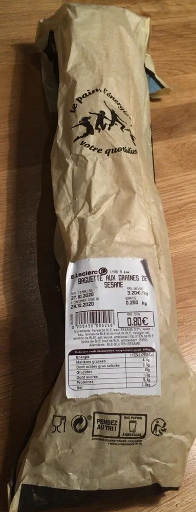 Pain au graines de sésame