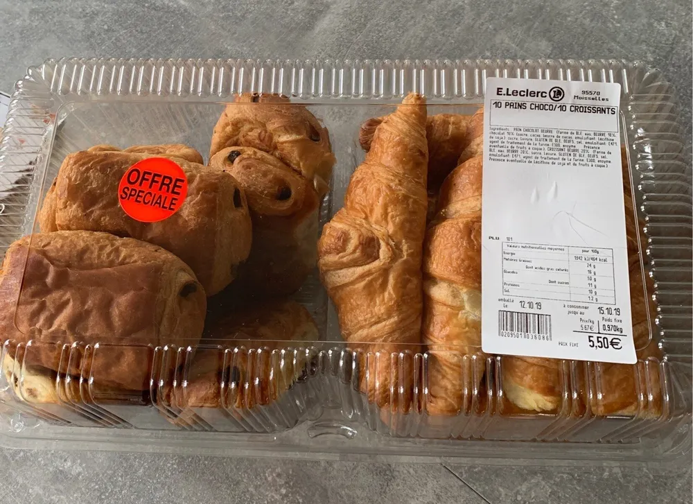 Pains chocolat croissant