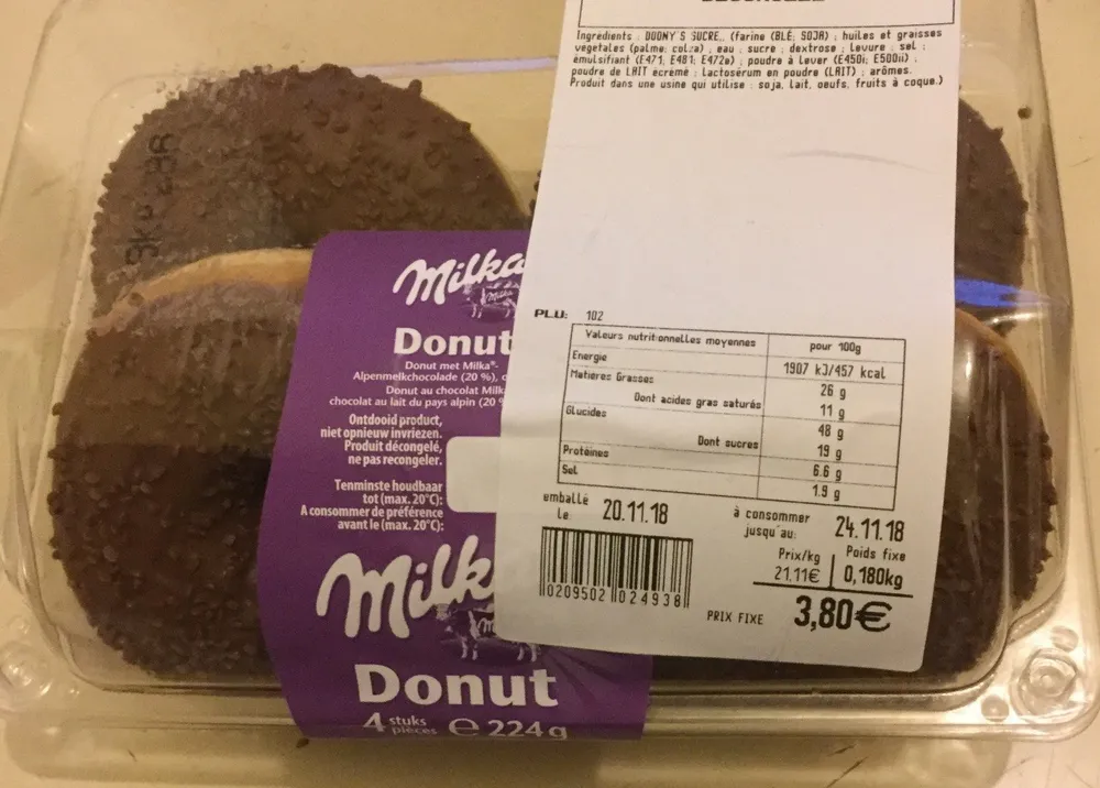 Donut chocolat milka