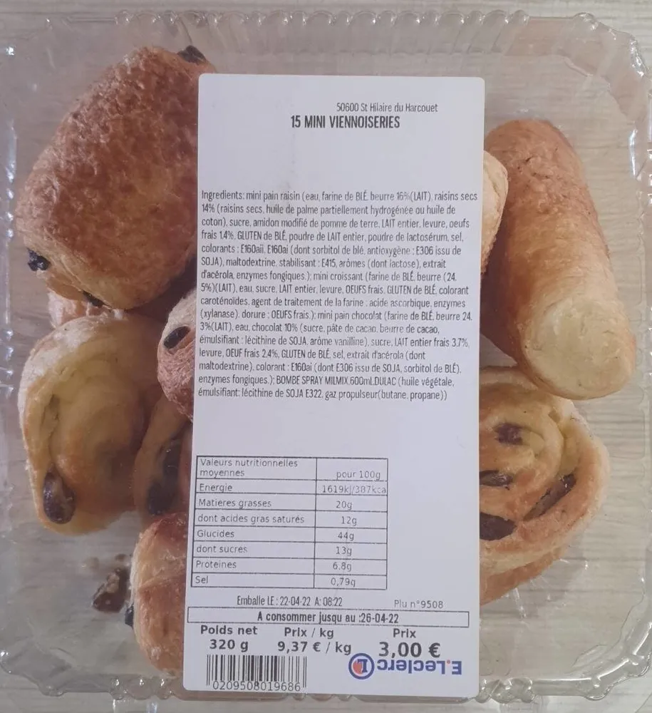 15 mini viennoiseries