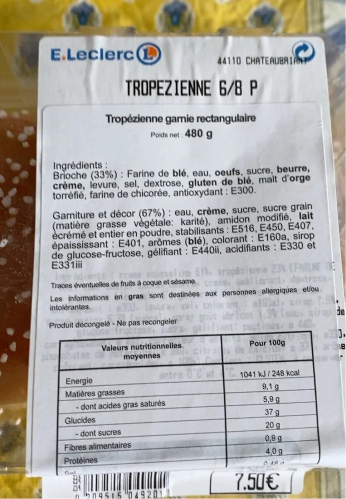 Tropezienne 6/8 parts