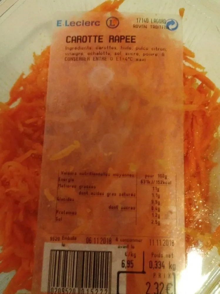 Carottes râpées