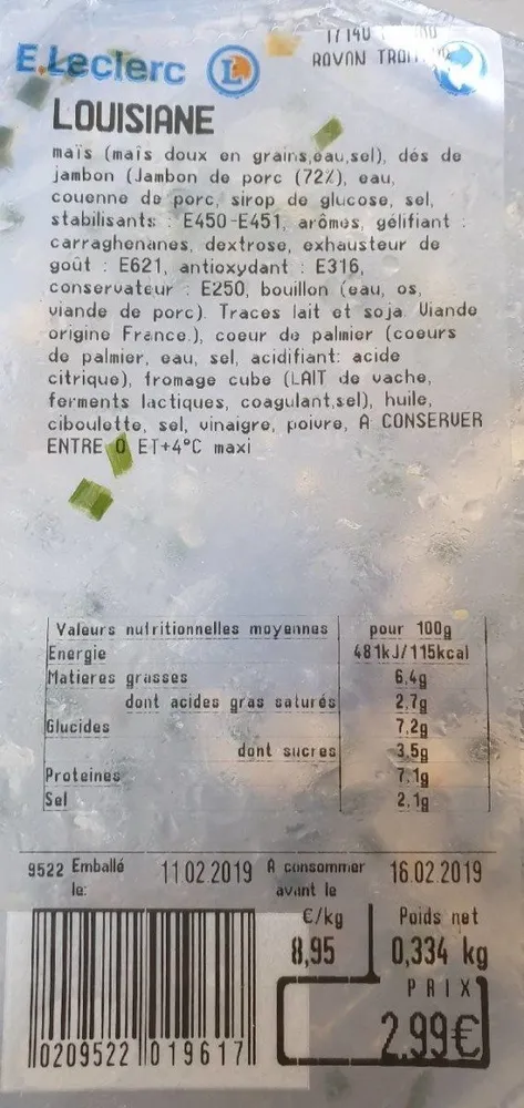 LOUISIANE salade composée