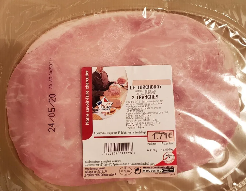 Jambon Supérieur cuit au torchon