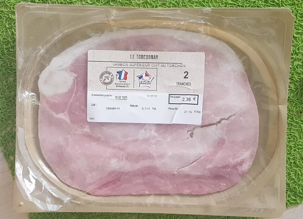 Jambon supérieur cuit au torchon