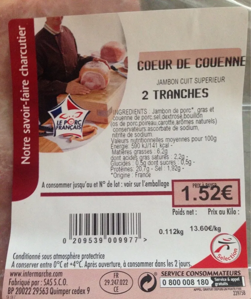 Jambon cuit supérieur
