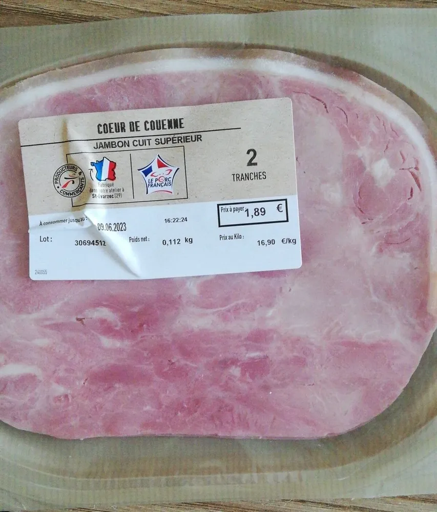 Jambon cuit supérieur